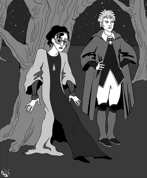 Rolanda Hooch and Sybil Trelawney by Egyptian Mau