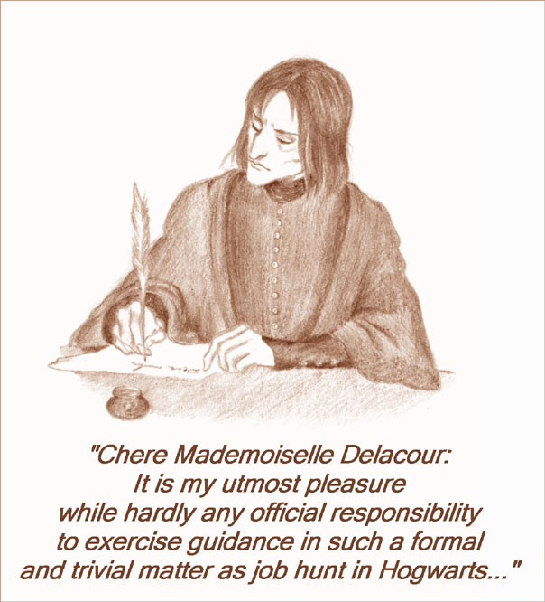 Professor Snape Writing to M-lle Fleur Delacour by Egyptian Mau